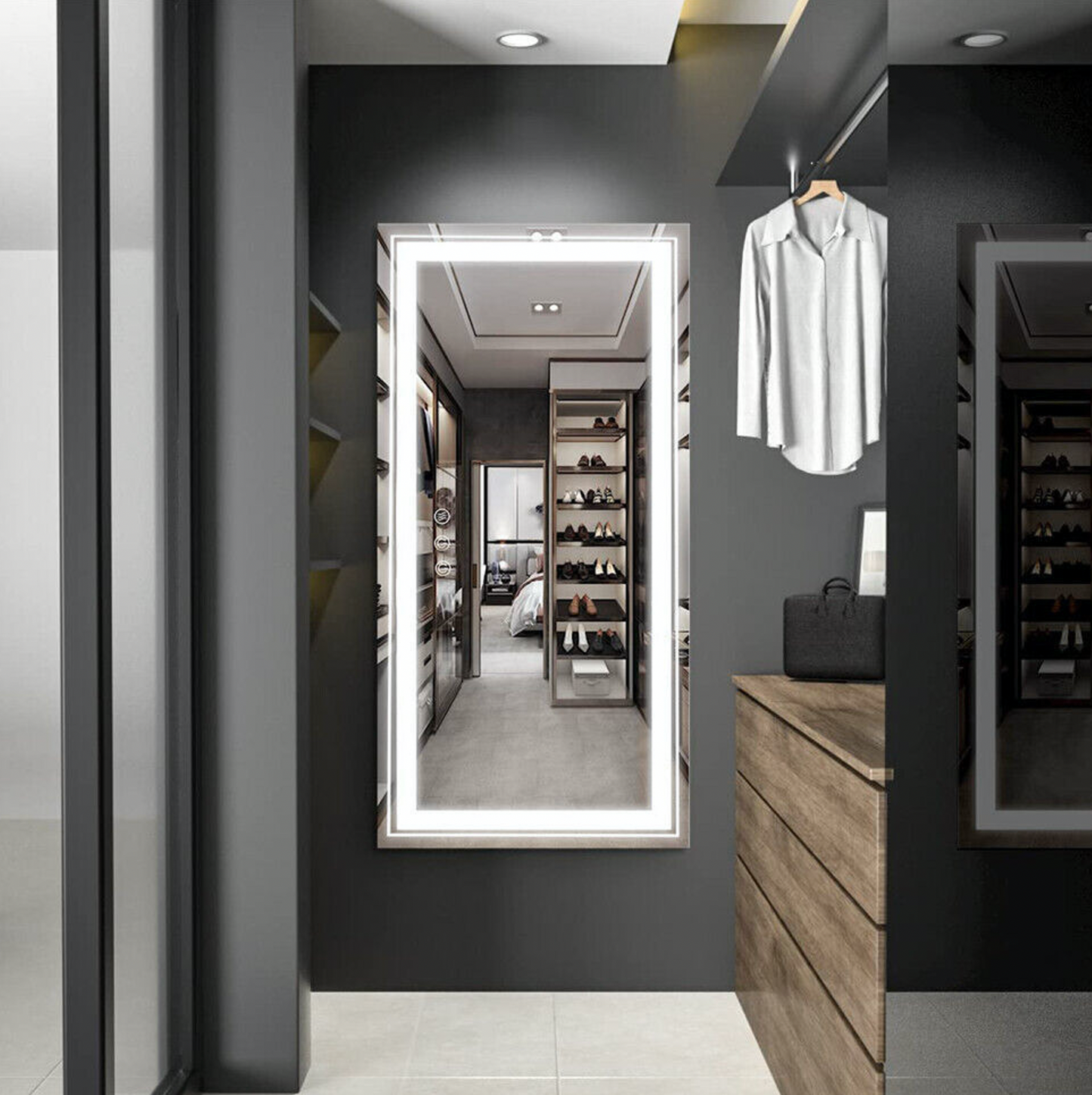 Interior Ave - 100 x 60cm Rectangle Frameless LED Bathroom Mirror