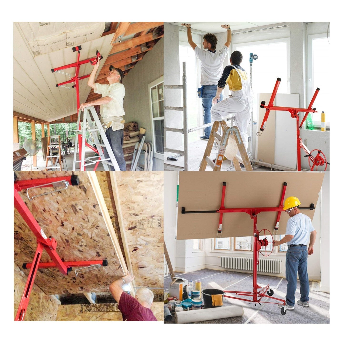 11FT Drywall Panel Lifter Gyprock Plasterboard Sheet Board Hoist Lift