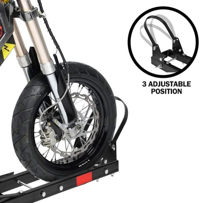 Motorcycle Motorbike Carrier Rack Towbar Arm Rack Dirt Bike Ramp Brake Lights