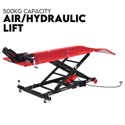Motorcycle Lift 500kg Table Hydraulic Bike Jack Mechanic Stand Hoist Lifter