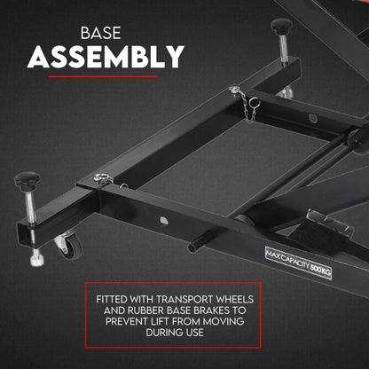 Motorcycle Lift 500kg Table Hydraulic Bike Jack Mechanic Stand Hoist Lifter