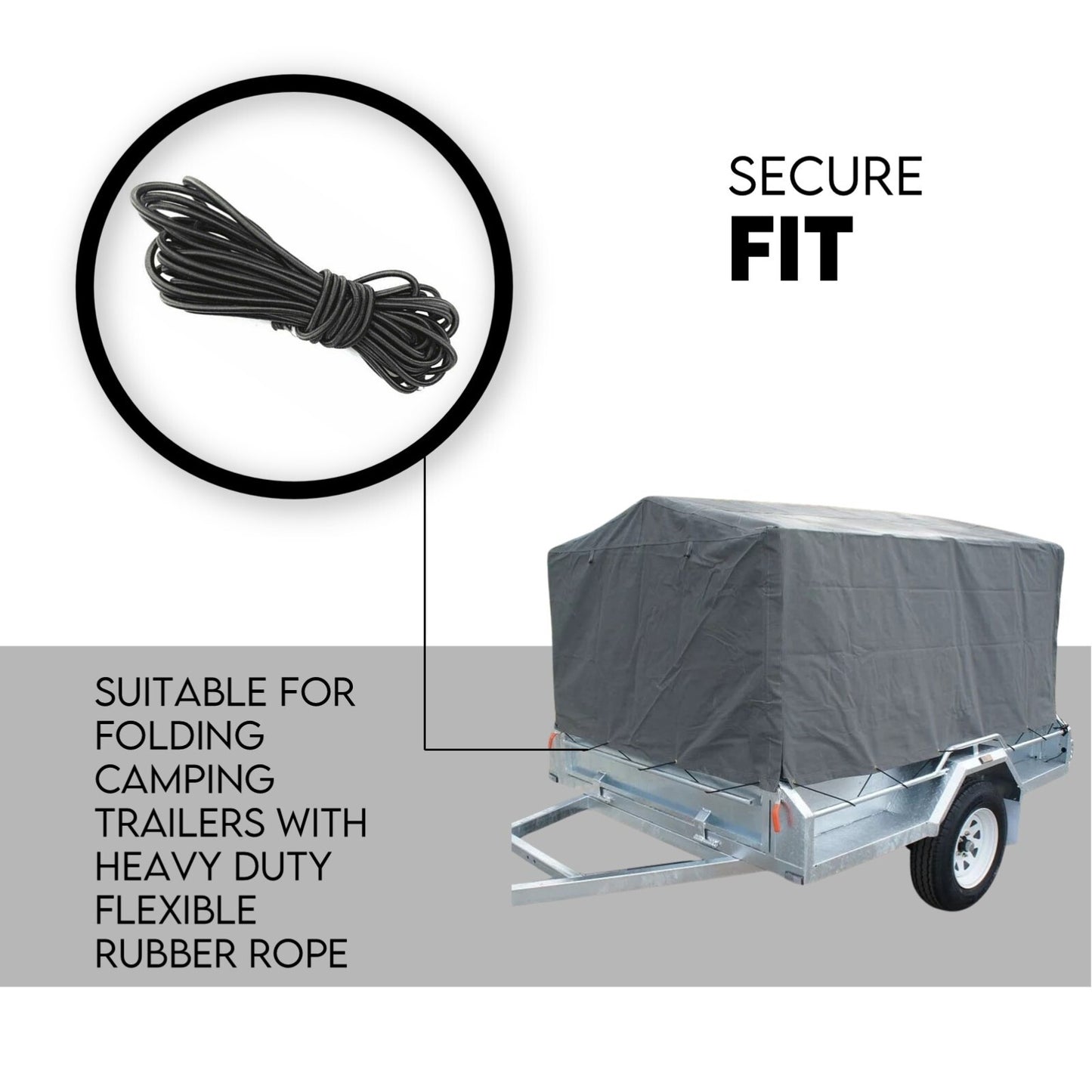 8X5 BOX TRAILER CAGE CANVAS COVER (900mm) 3 FOOT Thick Rip Resistant Waterproof