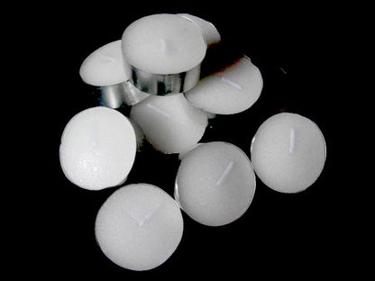 50 Pack Bulk Tea Light Candles - White Smokeless Tealights Unscented - 9 Hour Burn Time
