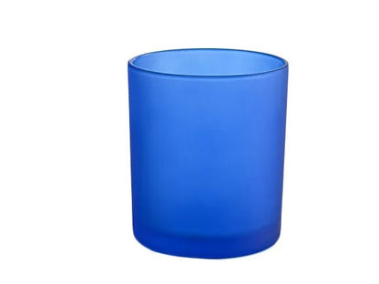 10 Pack Blue Frosted Glass Votive Tealight Candle Holders House Party Centerpiece Xmas Wedding Decor Glass Candlestick Party Decorations Bridal Baby Shower Event
