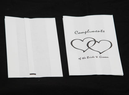 200 Pack Wedding Cake Bags Greaseproof Wax Paper Slice Take Home Favour Heart n Message