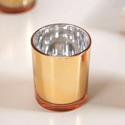 10 Pack Gold Votive Tealight Candle Holders Valentines Day Mercury  Wedding Decor Glass Candlestick Party Decorations Bridal Baby Shower Event