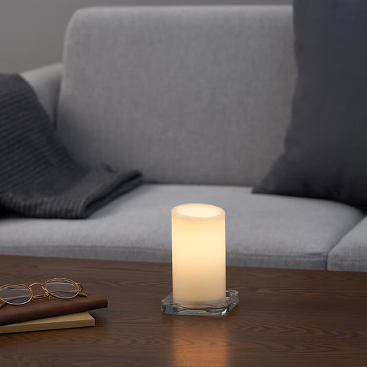 10 Pcs LED Block Pillar Candle White Flameless Safe Indoor Battery Power Party Home Decor Wedding Xmas Table Centrepiece
