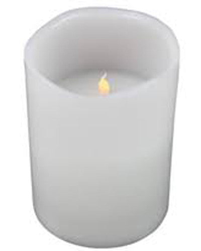 2 Pcs LED Block Pillar Candle White Flameless Safe Indoor Battery Power Party Home Decor Wedding Xmas Table Centrepiece