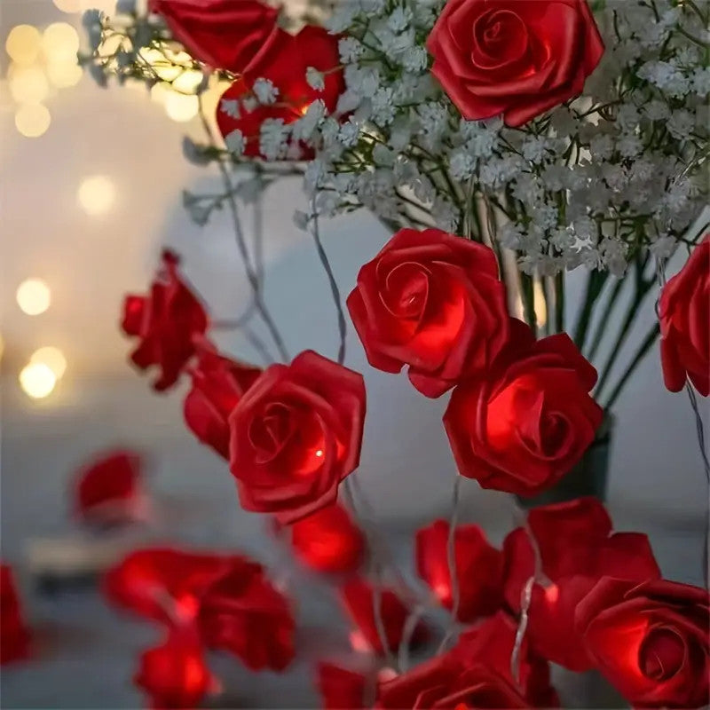 Red Rose battery string fairy light - party night light wedding decoration