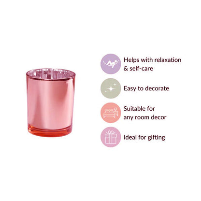 20 Pack Rose Gold Pink Votive Tealight Candle Holders Valentines Day Mercury  Wedding Decor Glass Candlestick Party Decorations Bridal Baby Shower Event