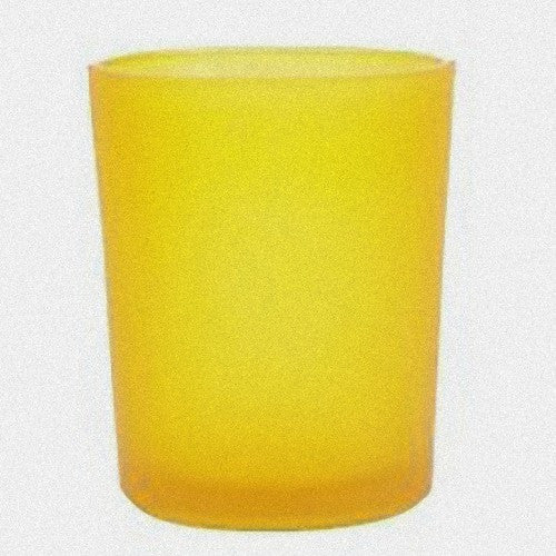 20 Pack Yellow Frosted Glass Votive Candle Holders Table Centreoieces  Xmas Wedding Anniversary Event Recption Party Function or Home Decor