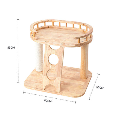 HONEYPOTCAT MZ Happy Steps Wooden Cat Tree - 53cm