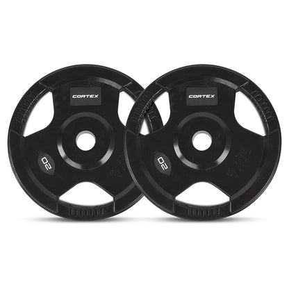 CORTEX 80kg Tri-Grip V2 50mm Olympic Plate Set