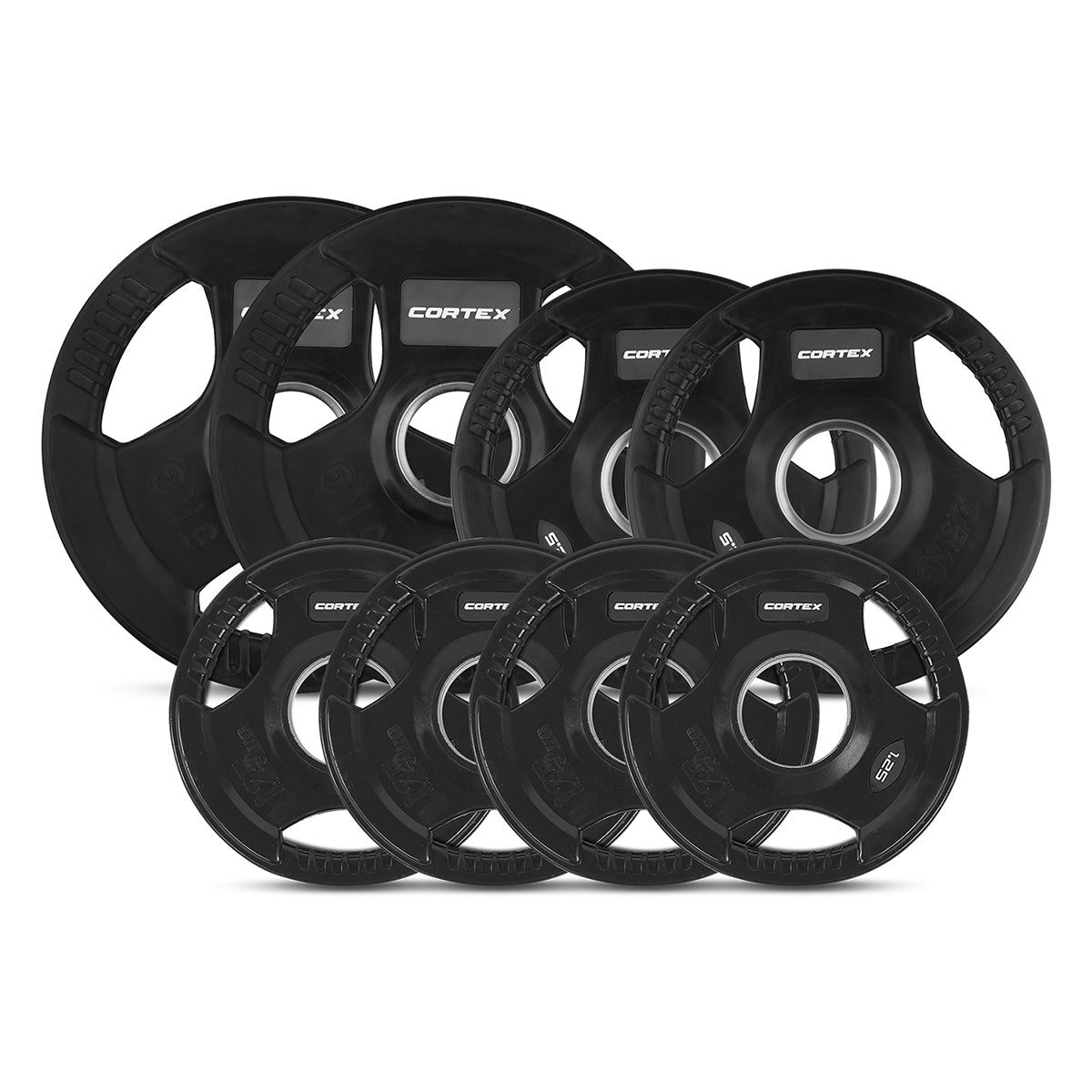 CORTEX 35kg Tri-Grip V2 50mm Olympic Plate Set