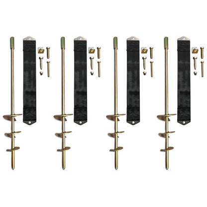 Lifespan Kids Ground Anchor Kit (Set of 4pcs) For Trampoline, Swing Set, Play Equipment