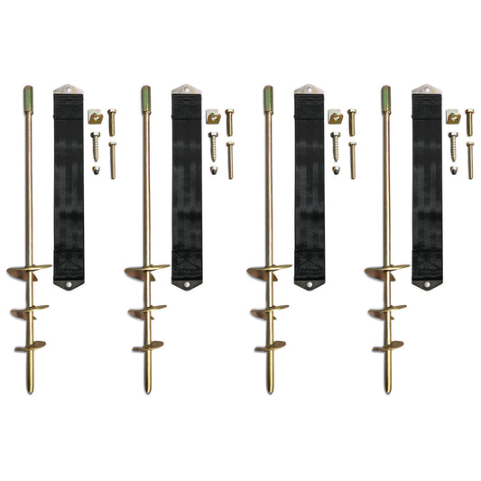 Lifespan Kids Ground Anchor Kit (Set of 4pcs) For Trampoline, Swing Set, Play Equipment
