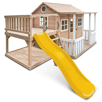 Lifespan Kids Finley Cubby House with 1.8m Slide (Yellow)