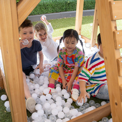 Lifespan Kids Kingston Cubby House with 2.2m Slide (Pastel Blue)