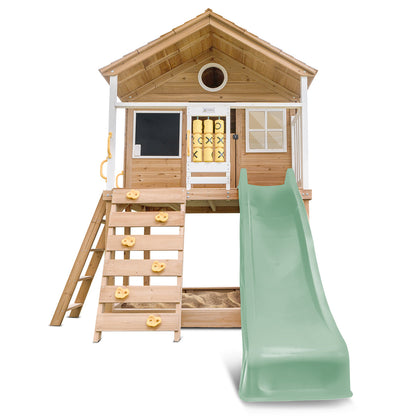 Lifespan Kids Warrigal Cubby House with 2.2m Slide (Pastel Green)