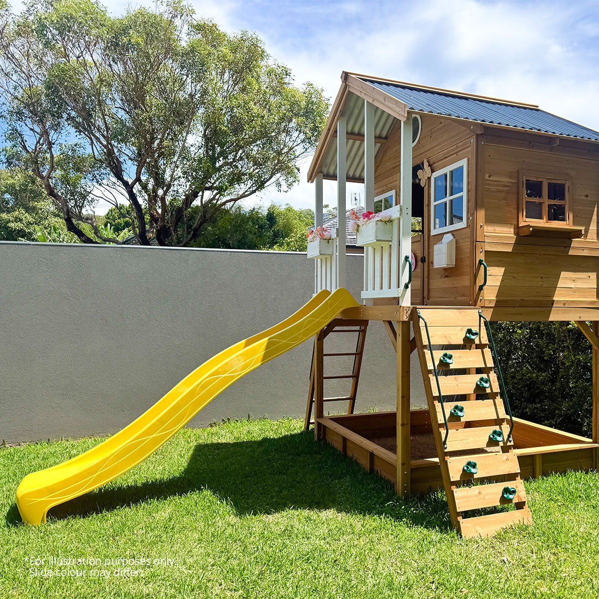 Lifespan Kids Winchester Cubby House (Elevated 1.2m) with 2.2m Slide (Green)