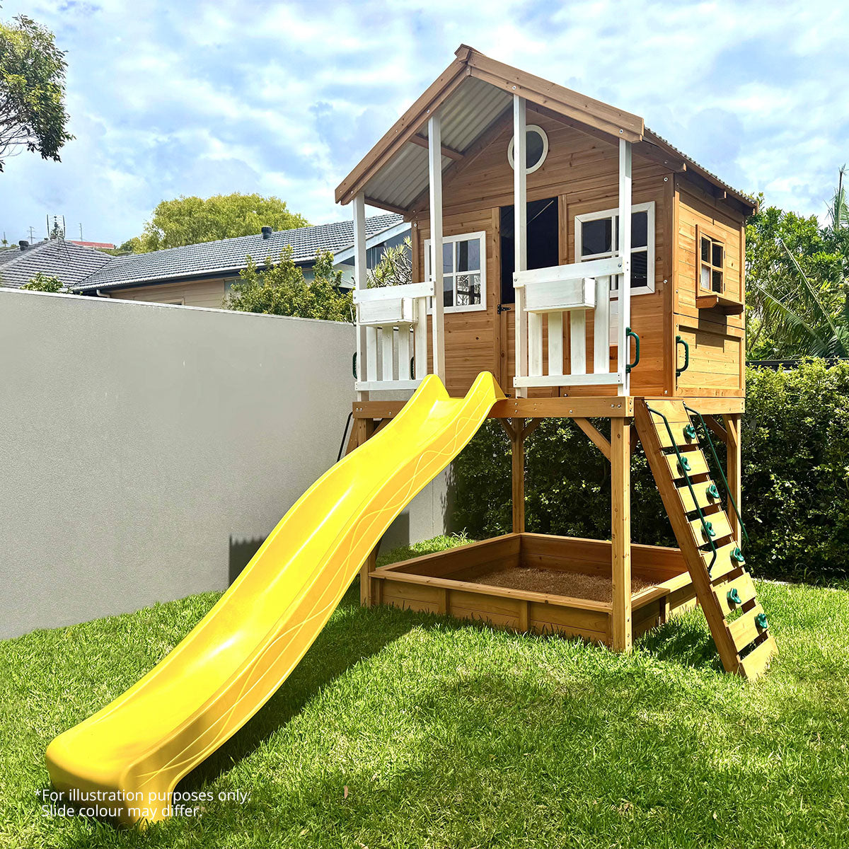Lifespan Kids Winchester Cubby House (Elevated 1.2m) with 2.2m Slide (Yellow)