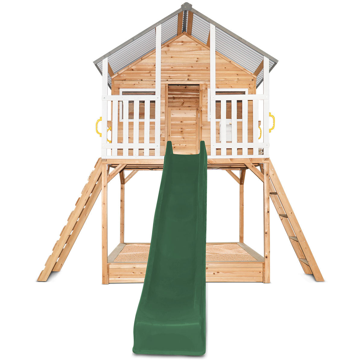 Lifespan Kids Winchester Cubby House (Elevated 1.45m) with 3.0m Slide (Green)