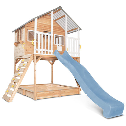 Lifespan Kids Winchester Cubby House (Elevated 1.45m) with 3.0m Slide (Pastel Blue)