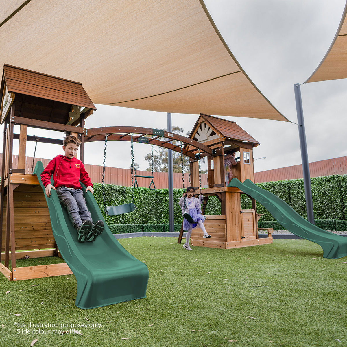Lifespan Kids Armadale Swing Set & Play Centre with Two 2.2m Slide (Pastel Blue)