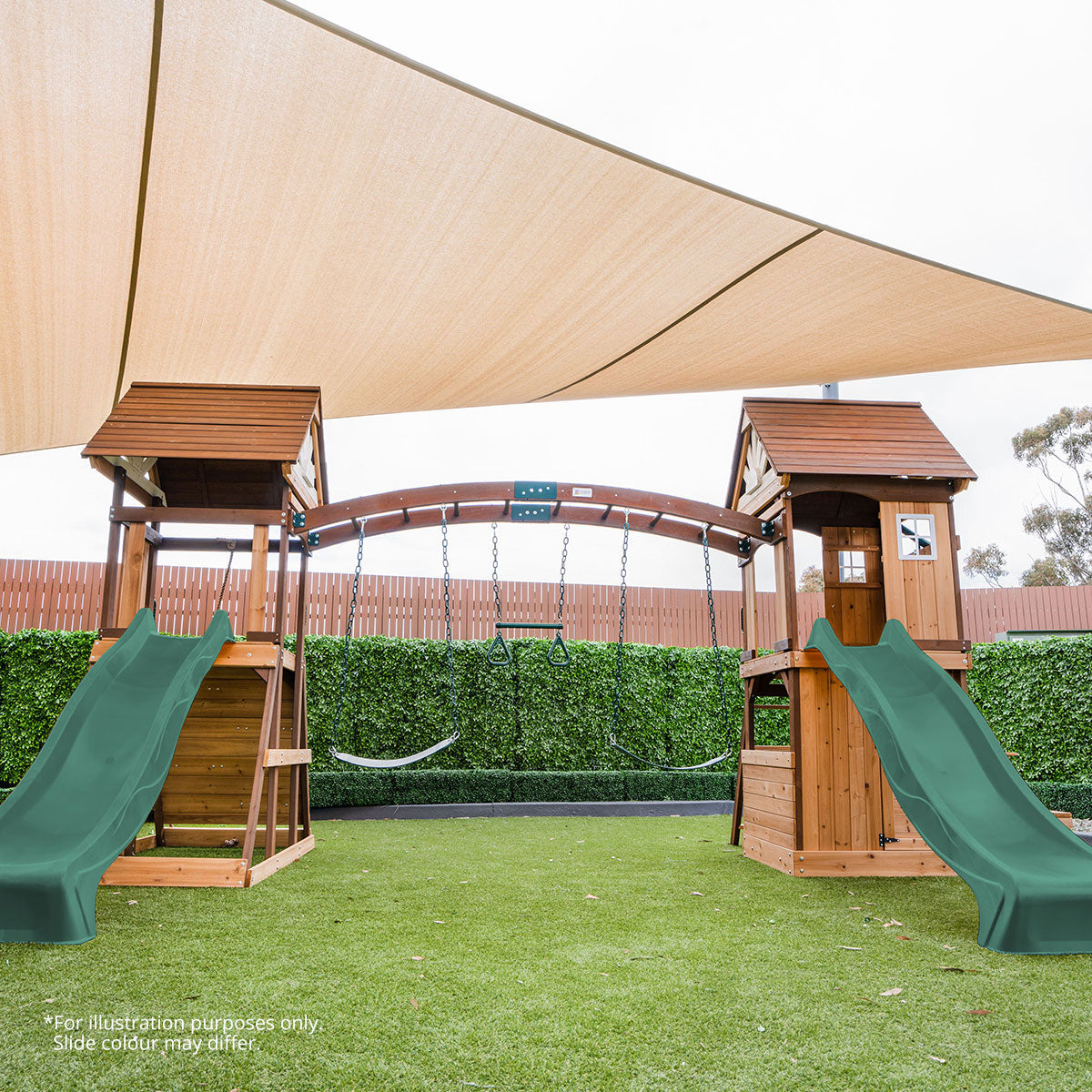 Lifespan Kids Armadale Swing Set & Play Centre with Two 2.2m Slide (Yellow)