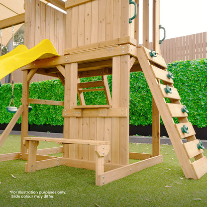 Lifespan Kids Carindale Swing Set & Play Centre with 2.2m Slide (Pastel Pink)