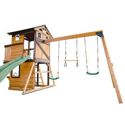 Lifespan Kids Darlington Swing Set & Play Centre with 2.2m Slide (Pastel Green)
