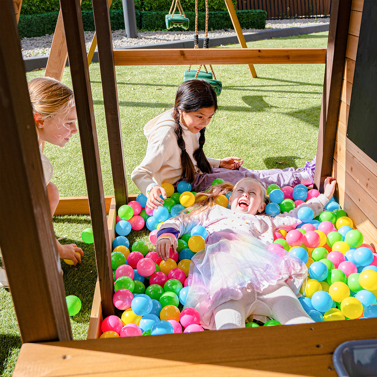 Lifespan Kids Darlington Swing Set & Play Centre with 2.2m Slide (Yellow)
