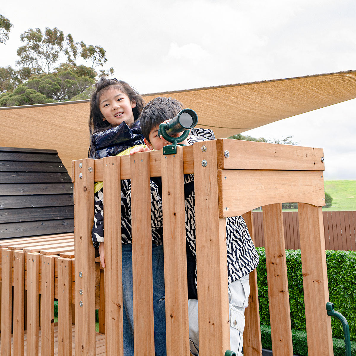 Lifespan Kids Kensington Swing Set, Monkey Bars & Play Centre with 2.2m Slide (Green)