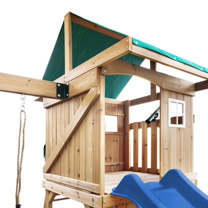 Lifespan Kids Montrose Swing Set & Play Centre with 2.2m Slide (Blue)