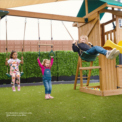 Lifespan Kids Montrose Swing Set & Play Centre with 2.2m Slide (Blue)
