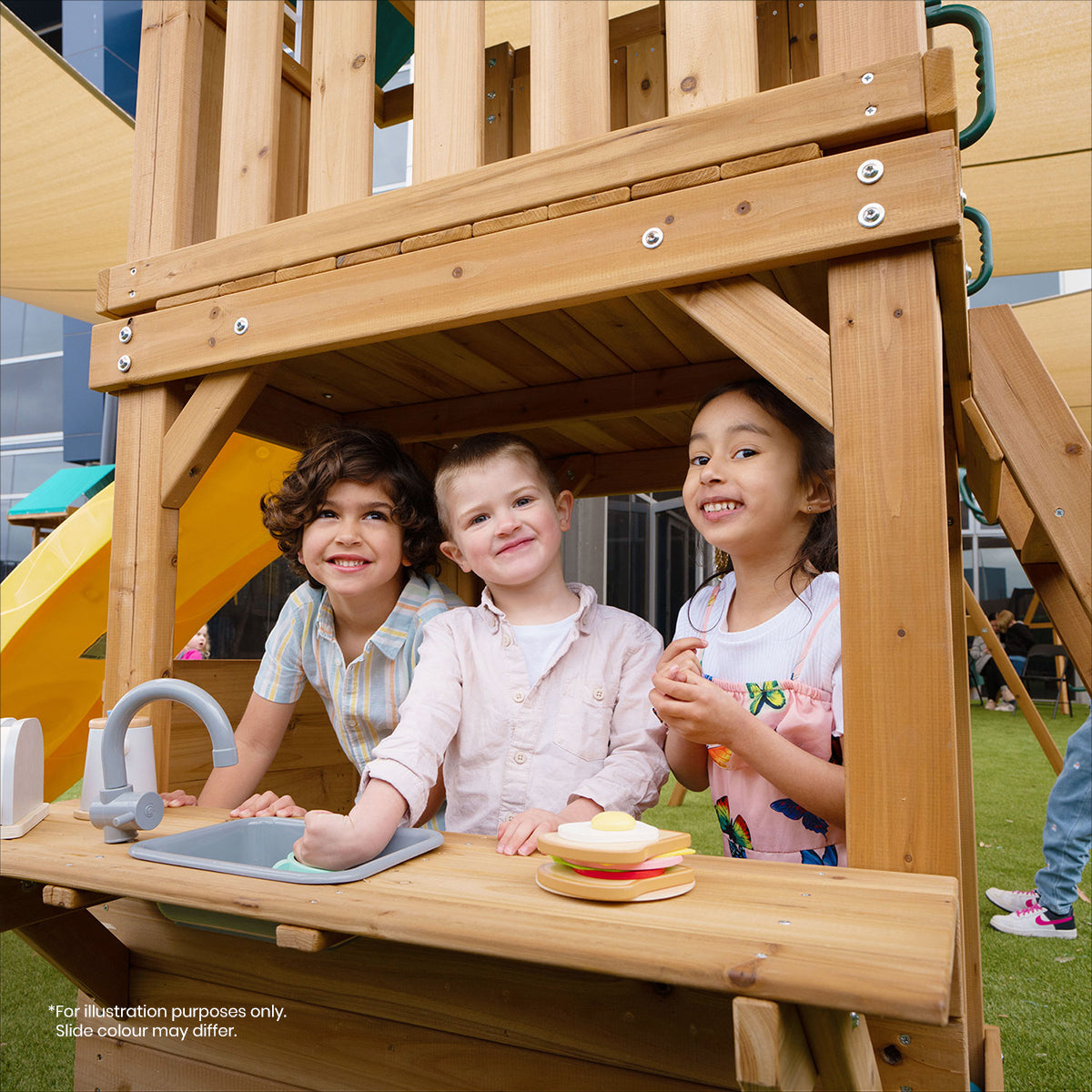Lifespan Kids Montrose Swing Set & Play Centre with 2.2m Slide (White)