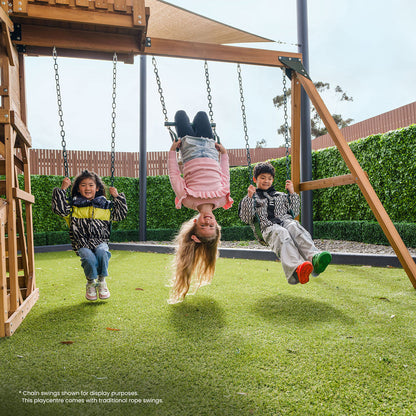 Lifespan Kids Walton Swing Set, Monkey Bars & Play Centre with 2.2m Slide (White)