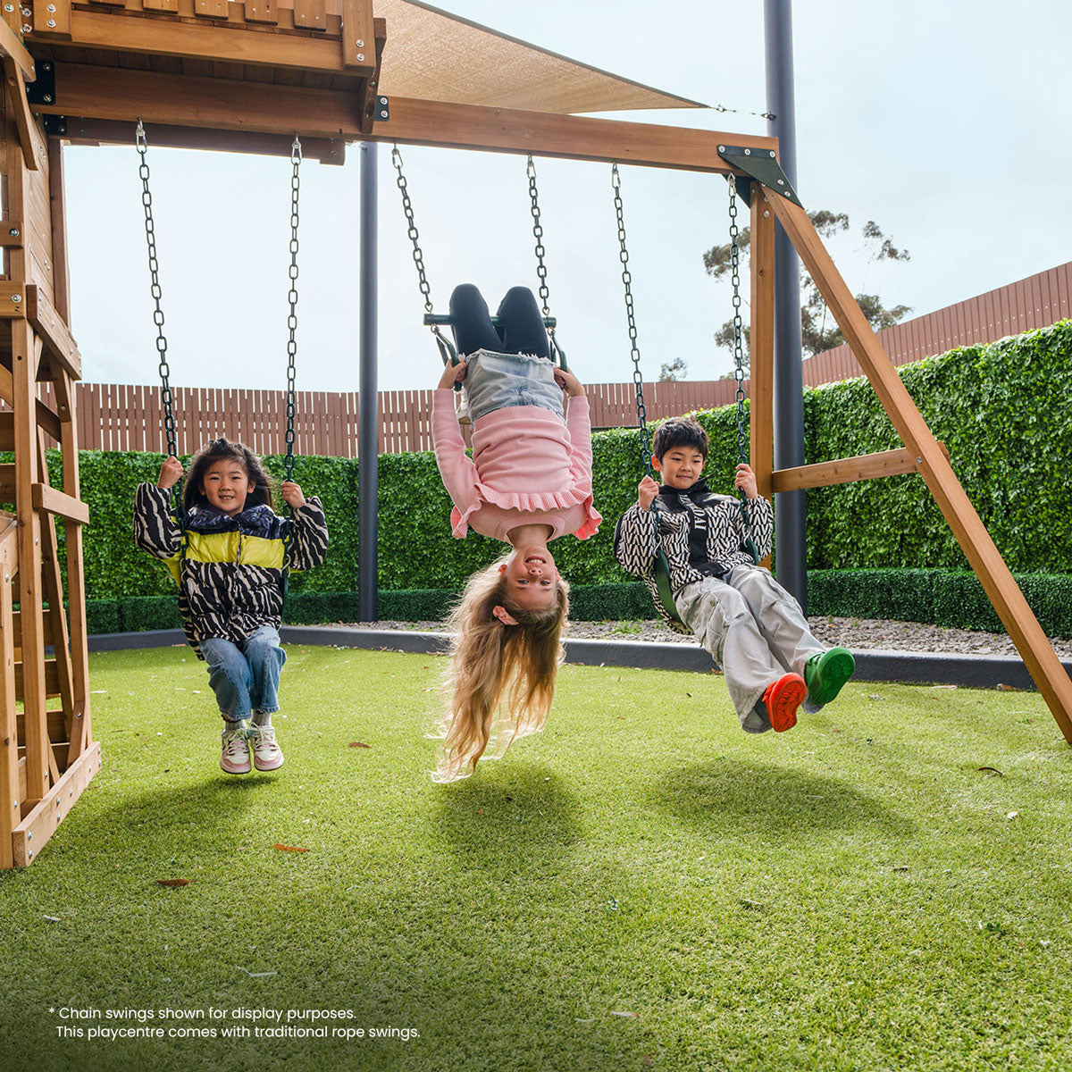 Lifespan Kids Walton Swing Set, Monkey Bars & Play Centre with 2.2m Slide (Yellow)