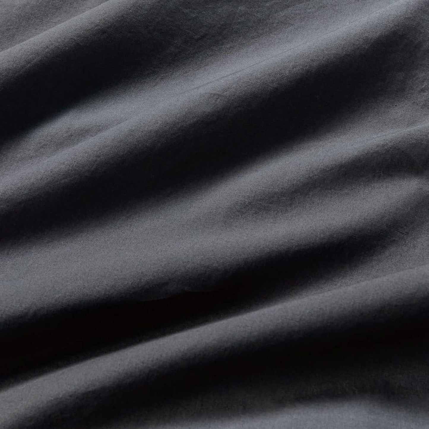 100% Cotton Vintage Washed Bed Quilt Cover Set - Charcoal - Single