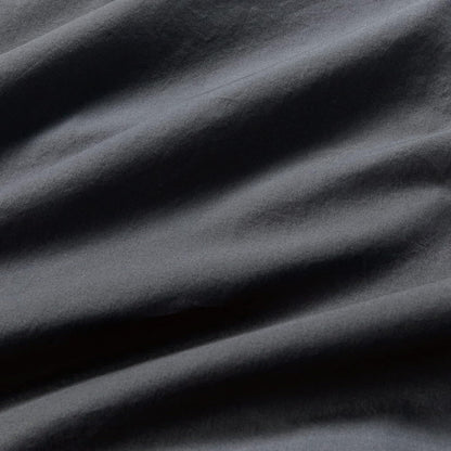 100% Cotton Vintage Washed Bed Quilt Cover Set - Charcoal - Single