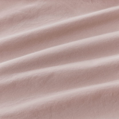 100% Cotton Vintage Washed Bed Quilt Cover Set - Pink - Single