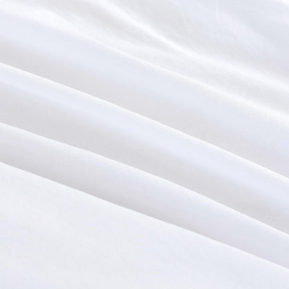 Vintage Washed Microfibre Quilt Cover Set (White, Single)