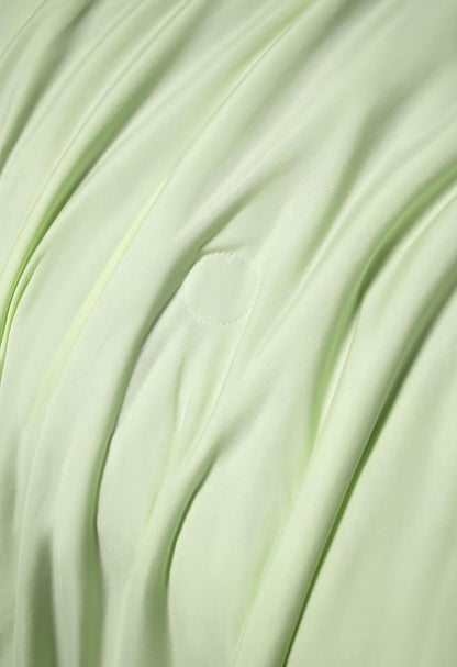 Ice Cooling Reversible Summer Comforter Blanket (Green and Grey, Single/Double)