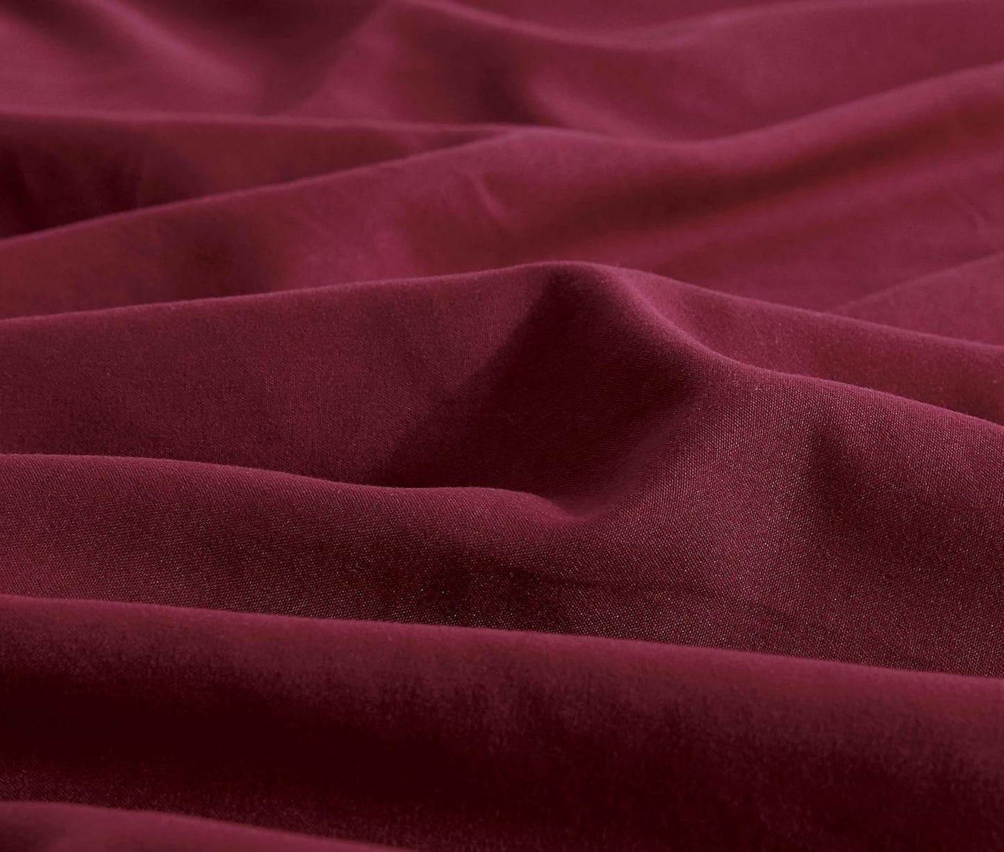 Vintage Washed Microfibre Sheet Set (Burgundy, Single)