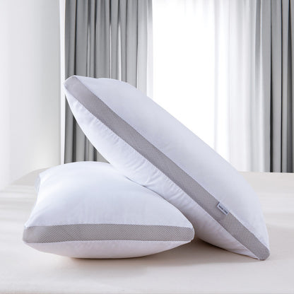 Luxurious Bamboo Cooling Twin Pack Plush Down-Like Pillows