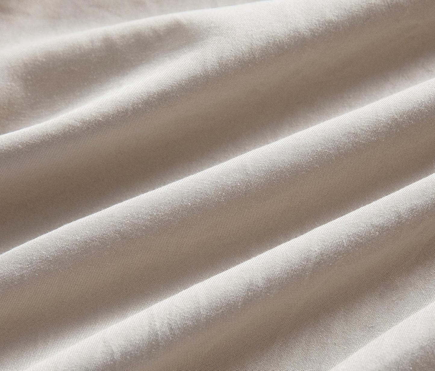 100% Vintage Washed Microfibre Fitted Sheet Set – Ultra Soft & Lightweight All-Season Fitted Sheet with 2 Pillowcases (Linen, Double Size)