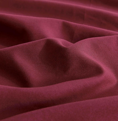 Vintage Washed Microfibre Quilt Cover Set (Burgundy, Double)