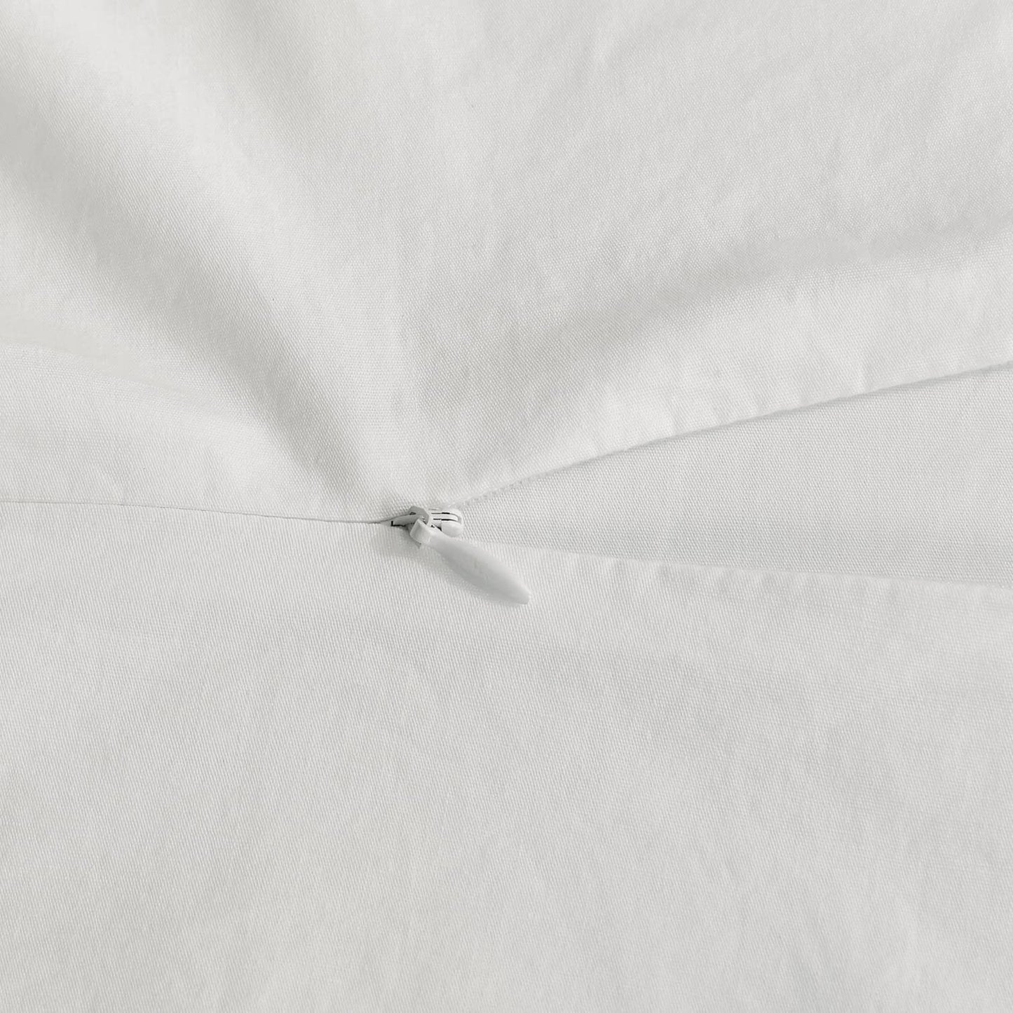 100% Cotton Vintage Washed Bed Quilt Cover Set - White - Double Size