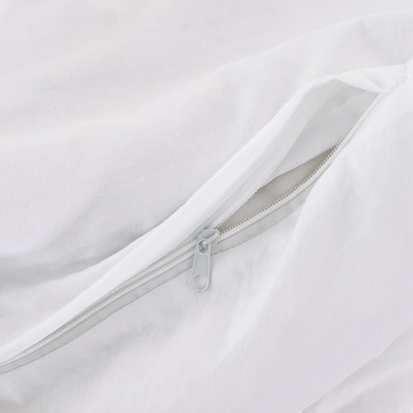 Vintage Washed Microfibre Quilt Cover Set (White, Double)