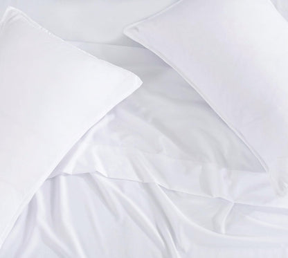 Vintage Washed Microfibre Quilt Cover Set (White, Double)